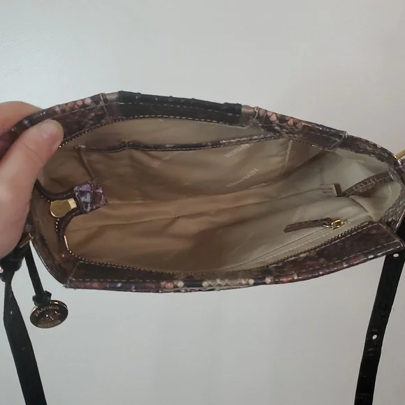 Brahmin Hillary Luminary Embossed Crossbody Snakeskin - Picture 13 of 16